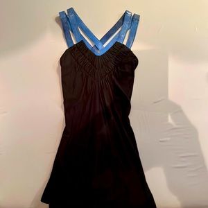 AKIKO leather braid strap top SM (cf)